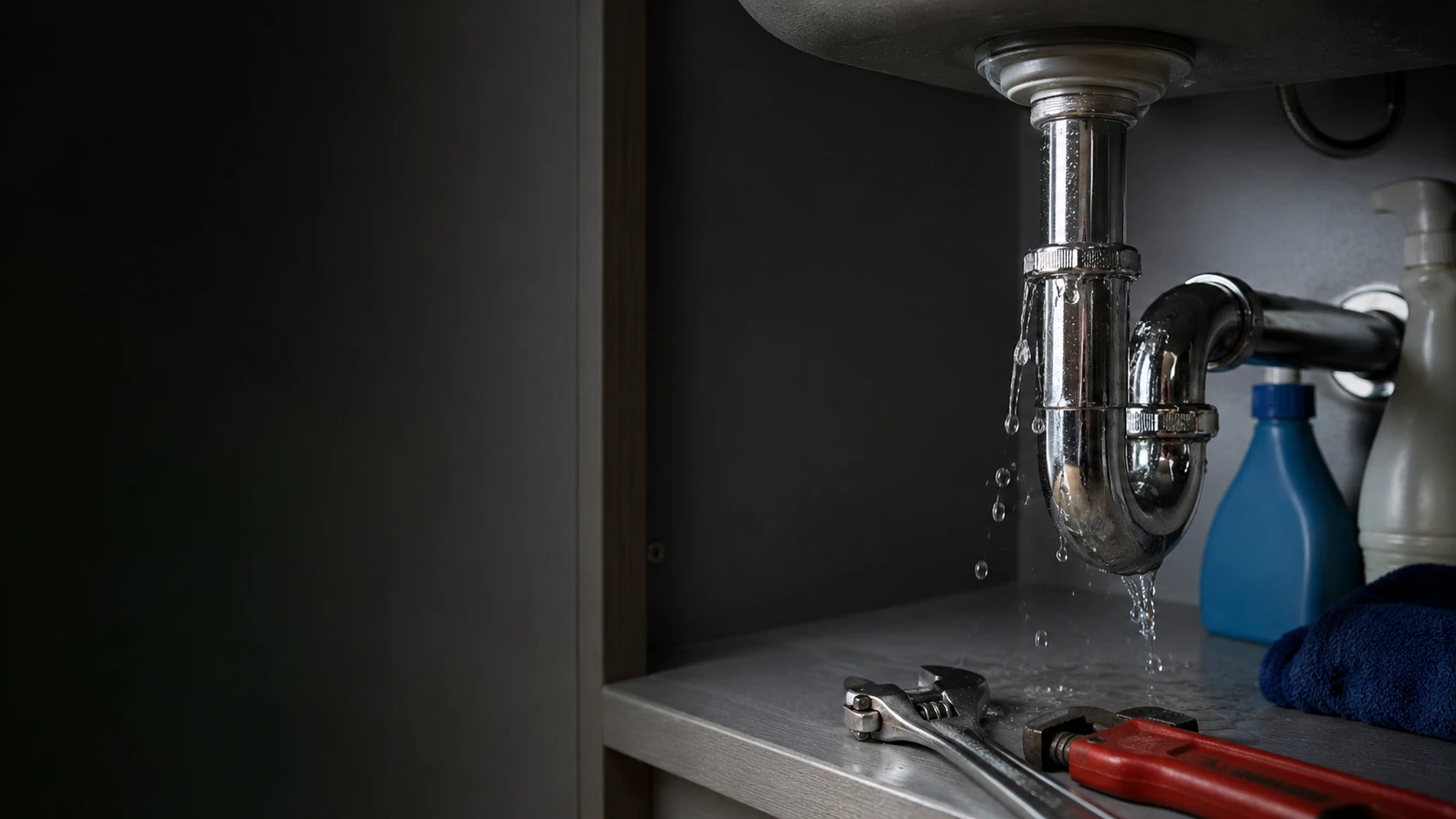 Customer noticing a leaking pipe